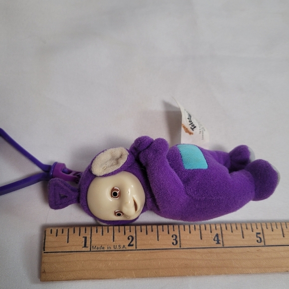 Vintage Teletubbies Purple Tinky Winky Hugger Clip On McDonalds 2000 Plush Toy - Picture 9 of 9